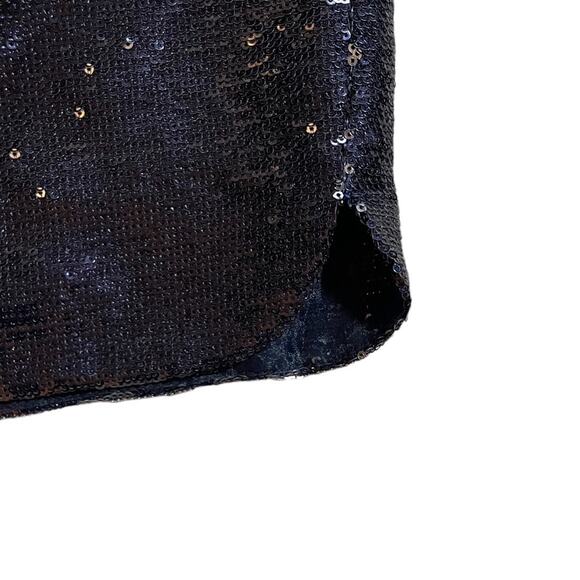 J.Crew Shirttail Mini Sequin Skirt Navy Size 6 - Picture 11 of 12